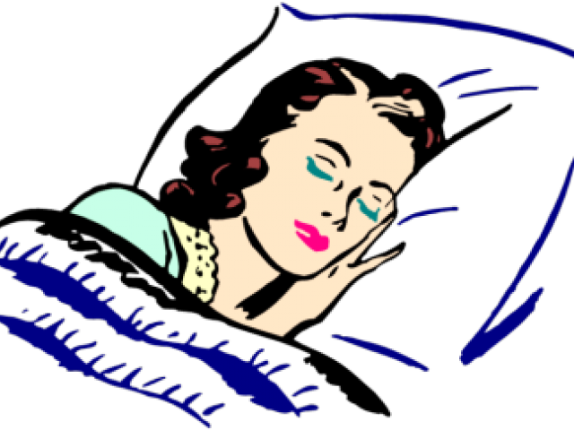 Sleep Clipart Rest - Woman Sleeping Clipart (640x480), Png Download