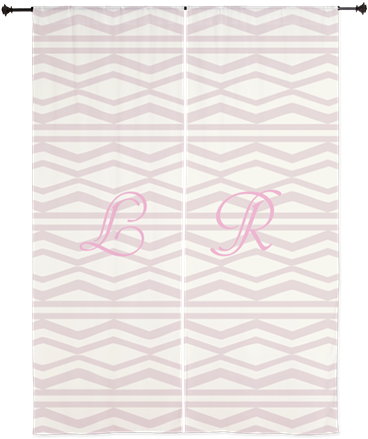 Pastel Cream Pink Geometric Pattern 84" Curtains, Pink - Window Covering (460x460), Png Download