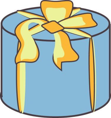 Gift Clipart Cylinder - Cylinder Shape Object Clipart (376x400), Png Download