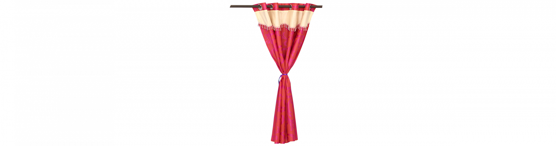 Pack Of 6 Curtains - Vase (1800x474), Png Download