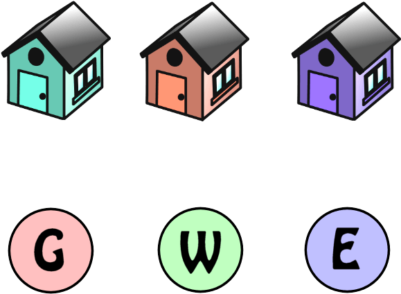Gas Water Electric Puzzle Layout - House Clip Art (640x480), Png Download