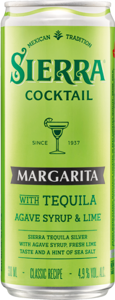 Sierra Margarita Cocktail Ready To Drink 4x33cl / - Margarita (736x600), Png Download