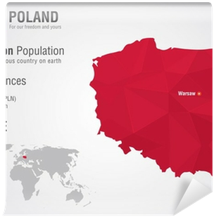 Poland World Map With A Pixel Diamond Texture - World Map (400x400), Png Download