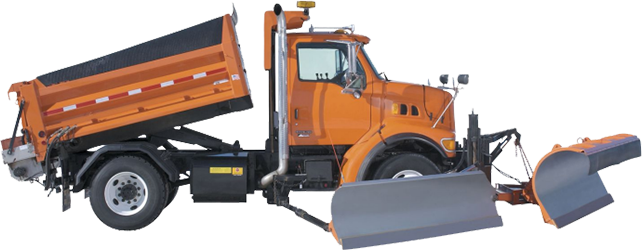 Snow And Ice Removal - Bulldozer (642x250), Png Download