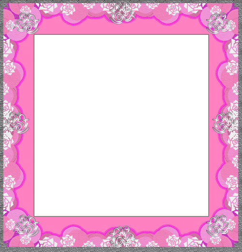 Frame,scrapbook,photo Frame,arts And Crafts,picture - Marcos De Color Rosa (500x520), Png Download