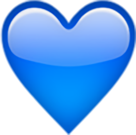 E Coração Azul = "tristeza" Bricolage - Whatsapp Blue Heart (625x625), Png Download