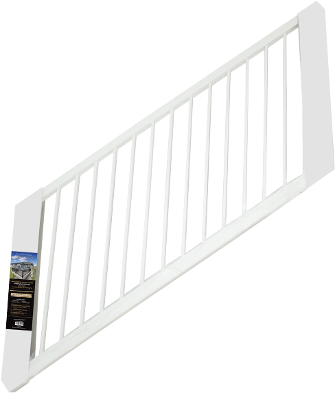 Harmony Railing 36 X 6 Stair Railing White - Architecture (650x650), Png Download