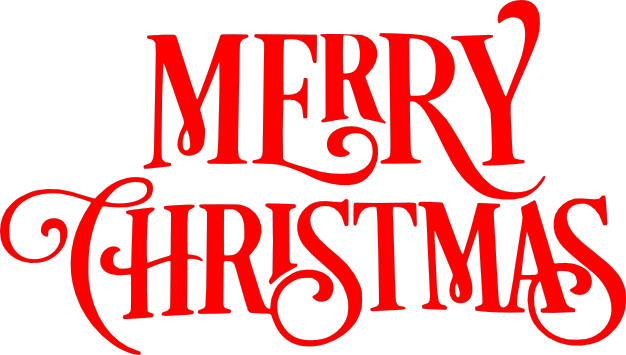 Holidays, Personal Use, Merry Christmas Word - Swirly Merry Christmas (626x355), Png Download