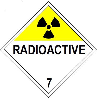 Placards Identify Radioactive Shipments - Radioactive Placards (403x410), Png Download