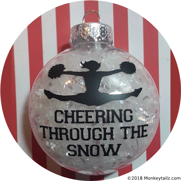 Cheerleader Christmas Ornament ~ Cheering Through The - Cheerleading (600x600), Png Download