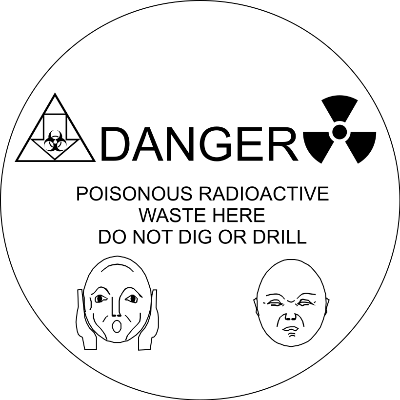 Danger Poisonous Radioactive Waste Here Do Not Dig - Radiation Symbol (820x820), Png Download