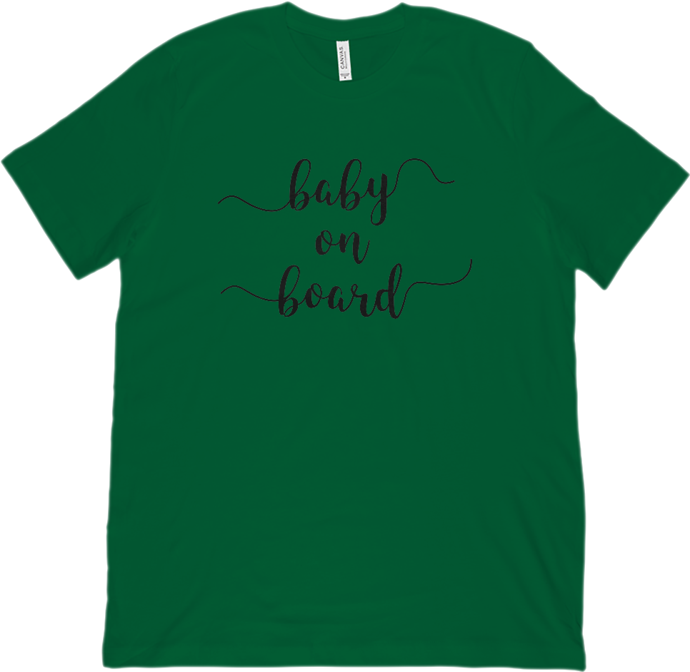 Baby On Board Pregnancy Announcement (black) - - T-shirt (1000x1000), Png Download