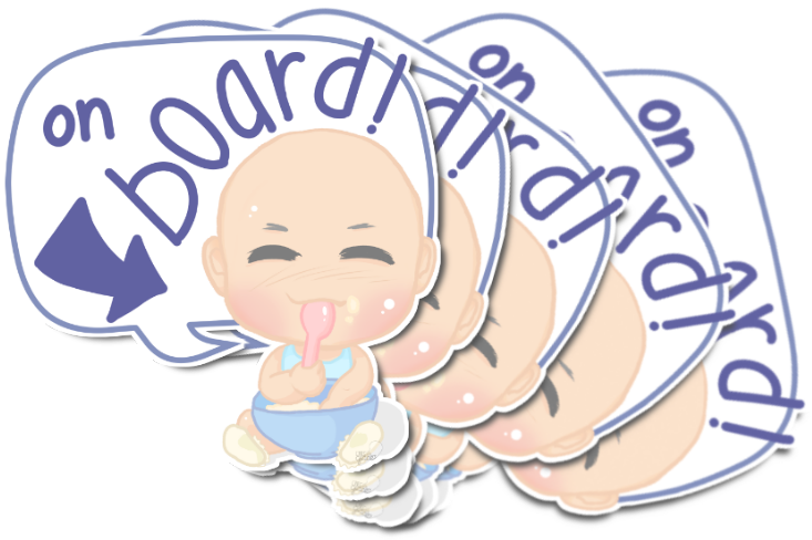 Baby On Board Weather Resistant Stickers - Sticker (788x788), Png Download