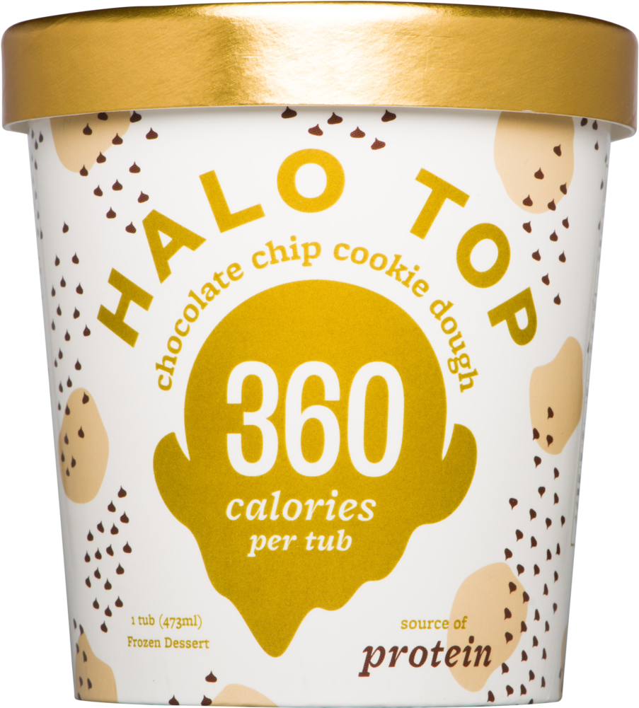 Chocolate Chip Cookie Dough - Halo Top Salted Caramel (1000x1000), Png Download