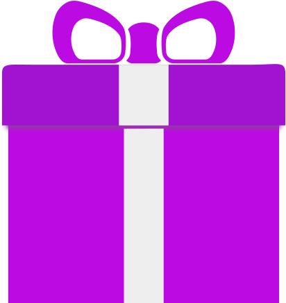 Backgrounds Collection, The Purple Box - Gift Box Purple Png (419x443), Png Download