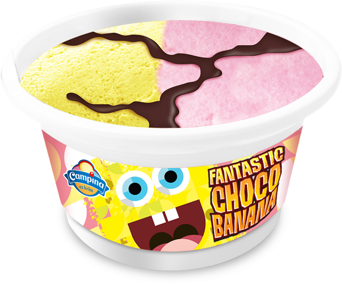 Sponge Bob 3d Cup Wi - Ice Cream Cup Campina (744x621), Png Download