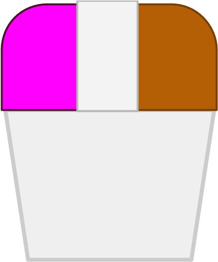 Neapolitan Ice Cream Body - Object Shows Ice Cream (449x538), Png Download