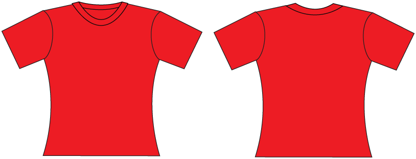 Female Pattern - Female Red T Shirt (814x311), Png Download