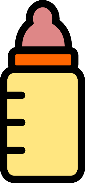 Baby Feet Clip Art At Clker - Baby Bottle Clip Art (276x590), Png Download