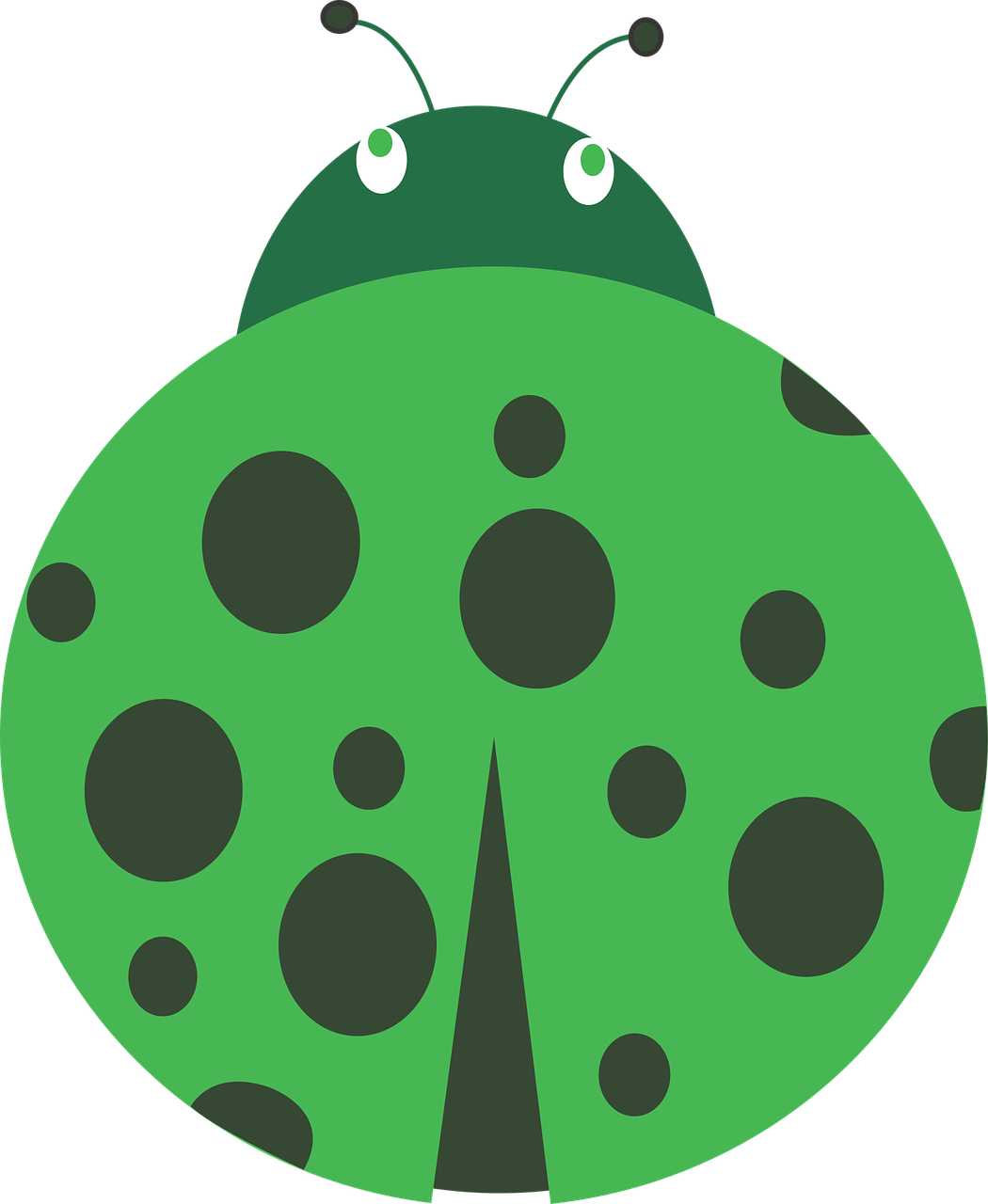 Lady,bug,april,green - Grüner Käfer Clipart (1050x1280), Png Download