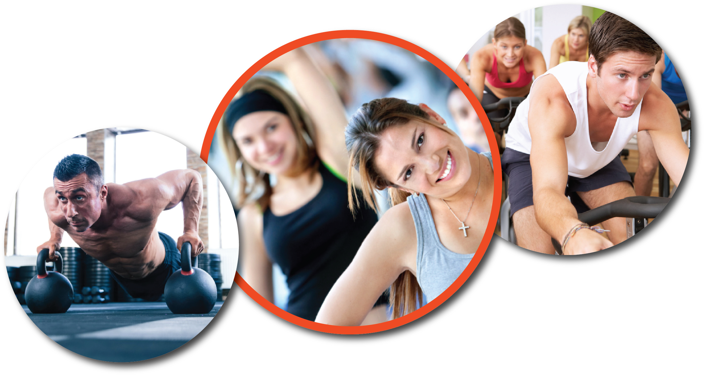 3 Circular Images Of People Taking Specialty Classes - Physical Fitness (2429x1296), Png Download