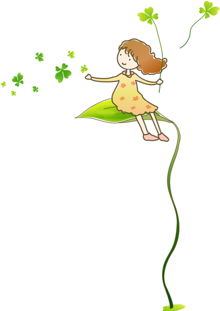 Hojas Y Chica - 幸運 草 圖案 設計 (640x640), Png Download