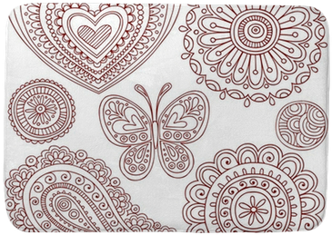 Henna Mehndi Tattoo Doodles Design Elements Set Bath - Doodle Henna Designs (400x400), Png Download