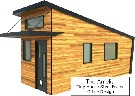 The Amelia Tiny House Steel Frame Kit From Lighthouse - Tiny House Kits (472x337), Png Download