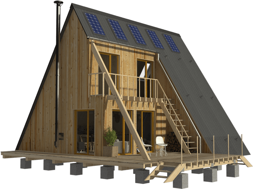 A-frame Home Plans Emma - House (900x900), Png Download