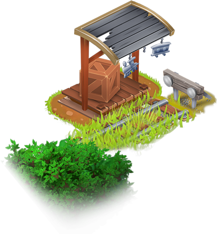 Farm Train Station Locked - Train Station (800x800), Png Download