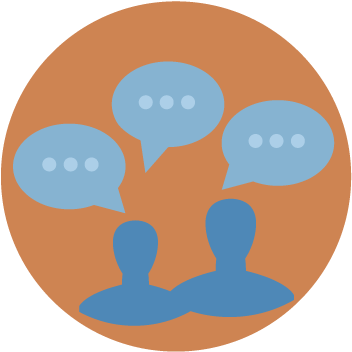 Talking-tech - People Talking Flat Icon (352x352), Png Download