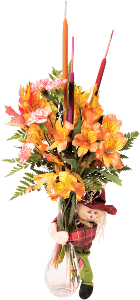 Scarecrow Bud Vase • - Royer's Flowers & Gifts (500x611), Png Download