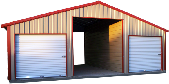 Oklahoma Carports - Garage (600x332), Png Download