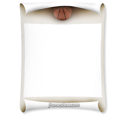 Photo Frame 0000096 - Frame Png Transparent Basketball (416x382), Png Download