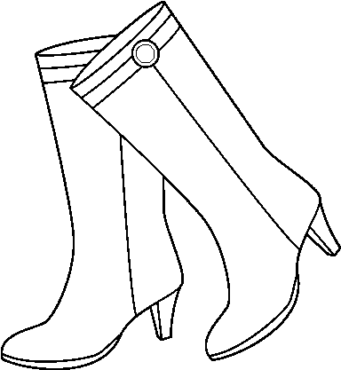 Dibujo De Botas Altas Para Colorear - Botas Para Mujer Dibujo (600x470), Png Download