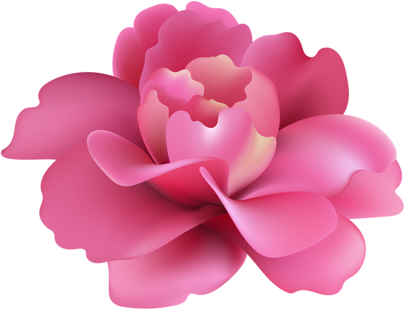 Pink Flower Deco Png Clip Art Image - Clip Art (600x458), Png Download