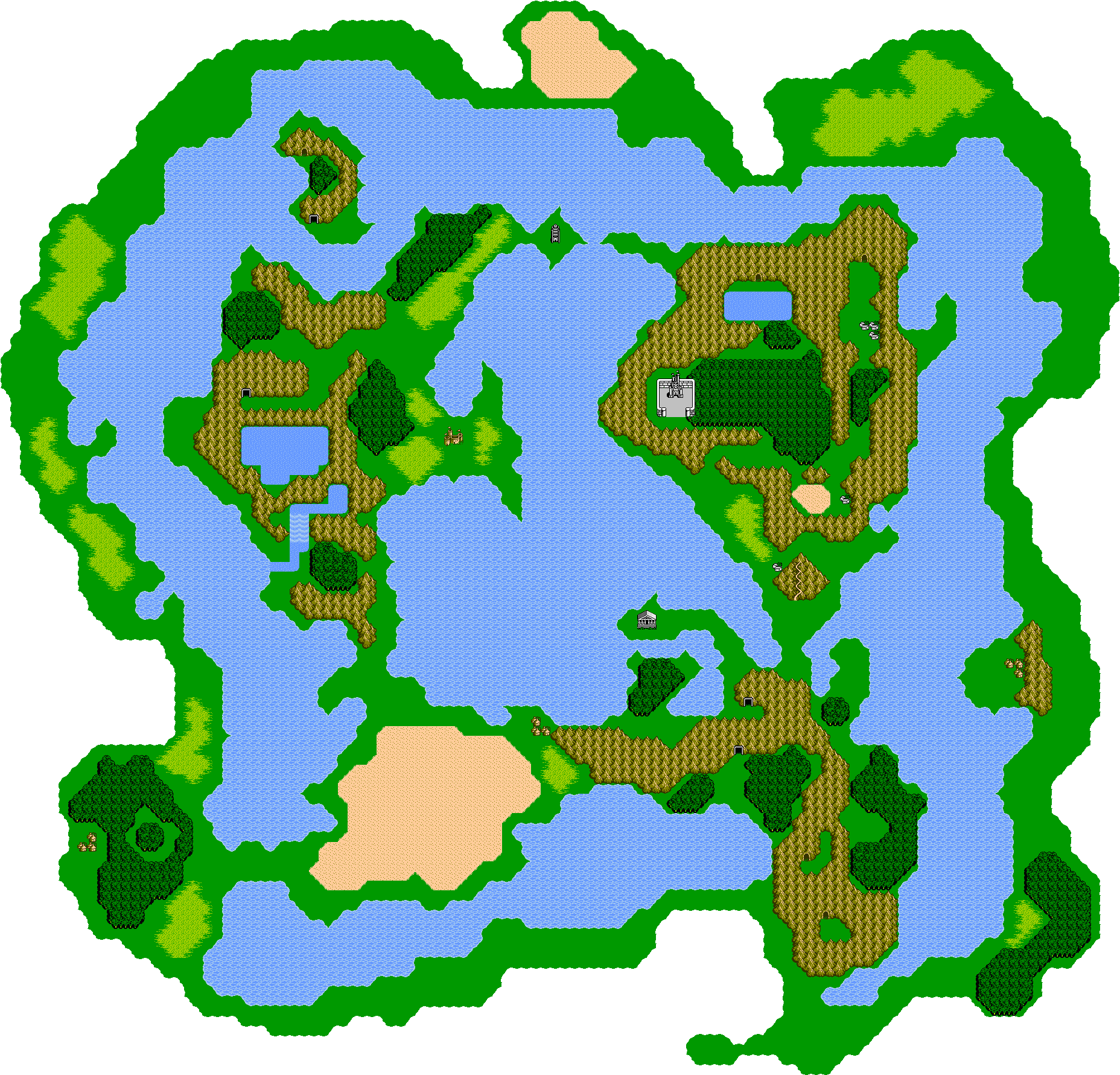 Ff3 - Floating World - >> - Final Fantasy 3 Ds World (2048x2048), Png Download