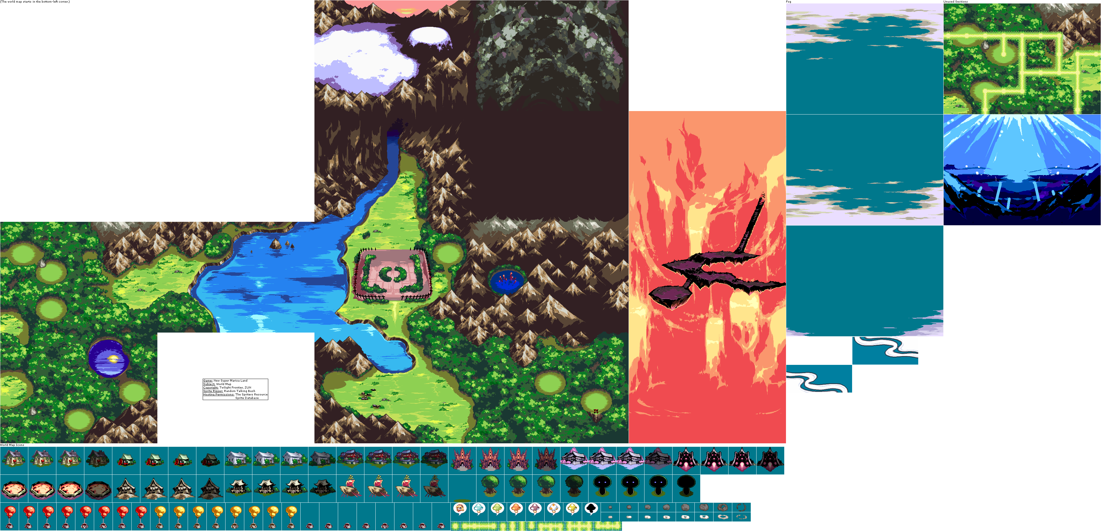 Click To View Full Size - New Super Marisa Land Map (3813x1841), Png Download