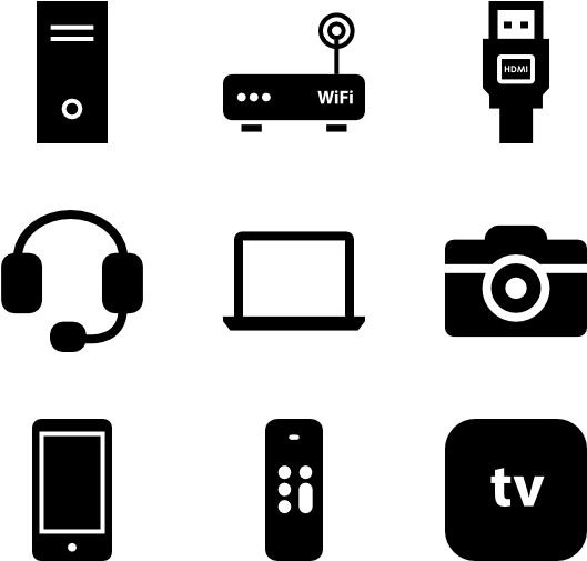 Electronics Glyph - Electronics (600x564), Png Download