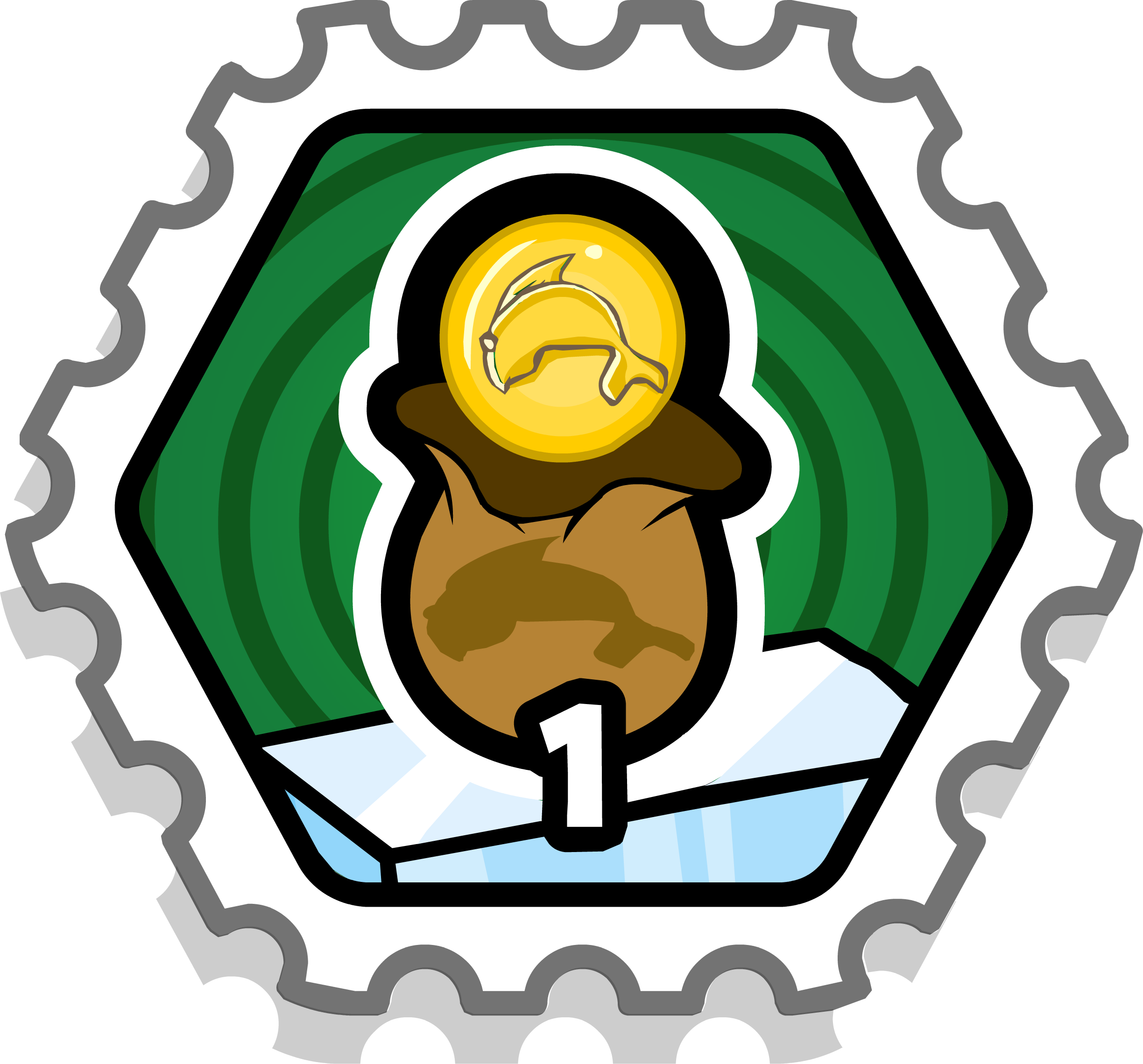 1 Coin Bag - 3 Coin Bubbles Stamp (2448x2279), Png Download