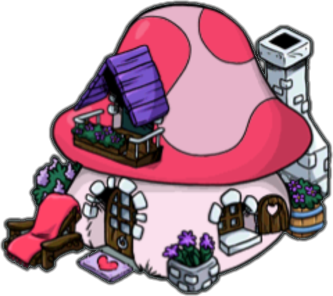 Smurf Smurfette Mountain Home - Smurf Home (480x427), Png Download