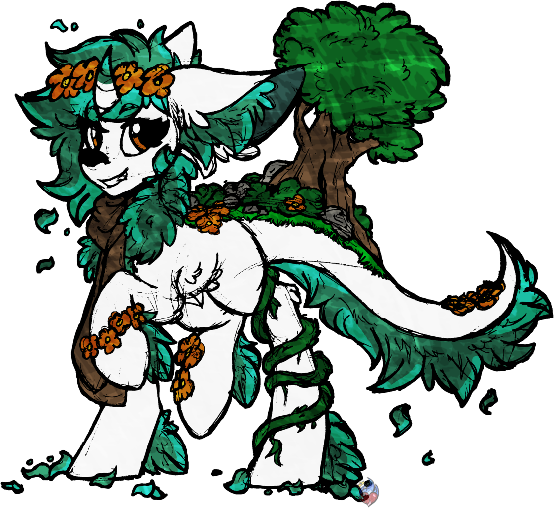 Iroxykun, Custom, Earth Pony, Female, Floral Head Wreath, - Sylva (1116x1024), Png Download