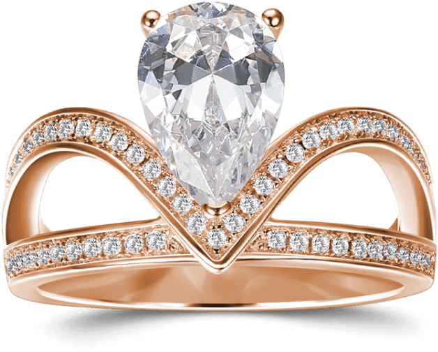 Engagement Rings Soufeel Crown Engagement Ring Rose (750x750), Png Download