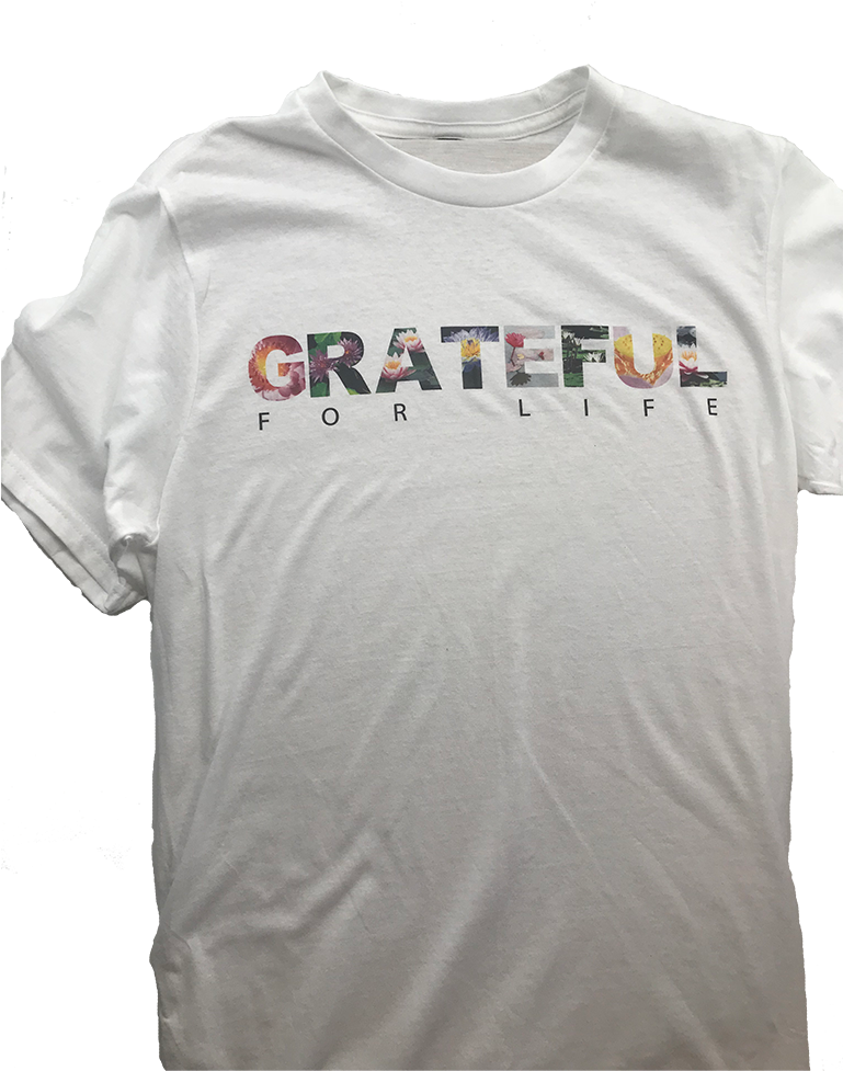Grateful For Life T-shirt - T-shirt (1024x1071), Png Download