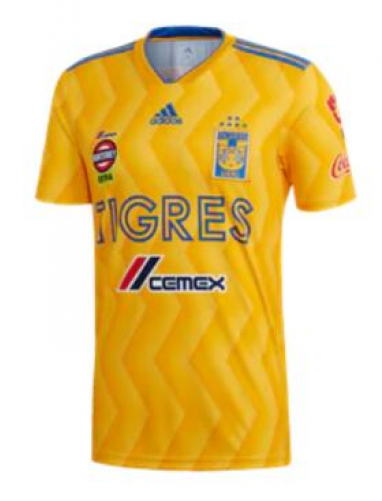 18-19 Tigres Uanl Home Soccer Jersey Shirt - Uniforme De Tigres 2018 (500x500), Png Download