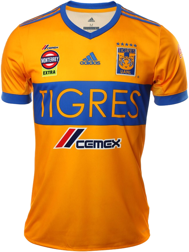 Jersey Tigres Uanl Local 17/18 - Jersey De Tigres 2018 (655x873), Png Download