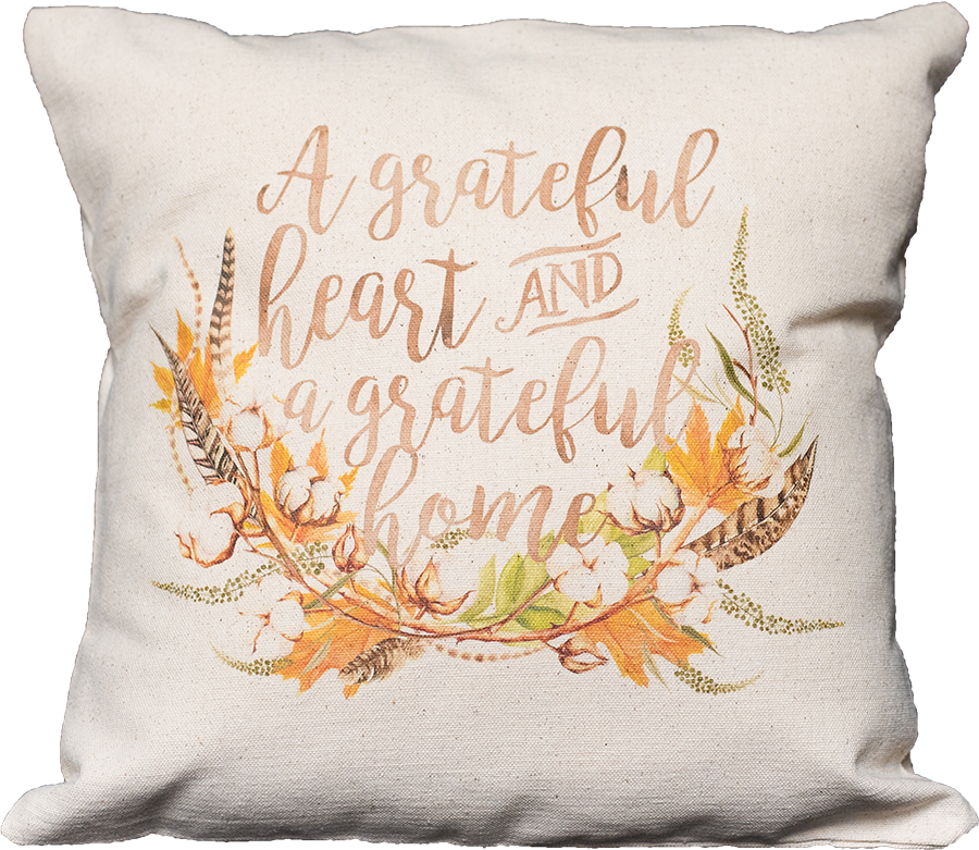 Grateful Home - Aquarell-baumwollkranz-feder-hochzeit Danken Ihnen (900x781), Png Download