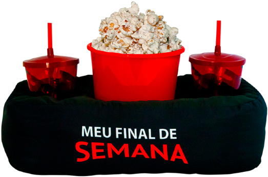 Almofada Pipoca - Netflix - Almofada Para Pipoca E Refrigerante (600x600), Png Download