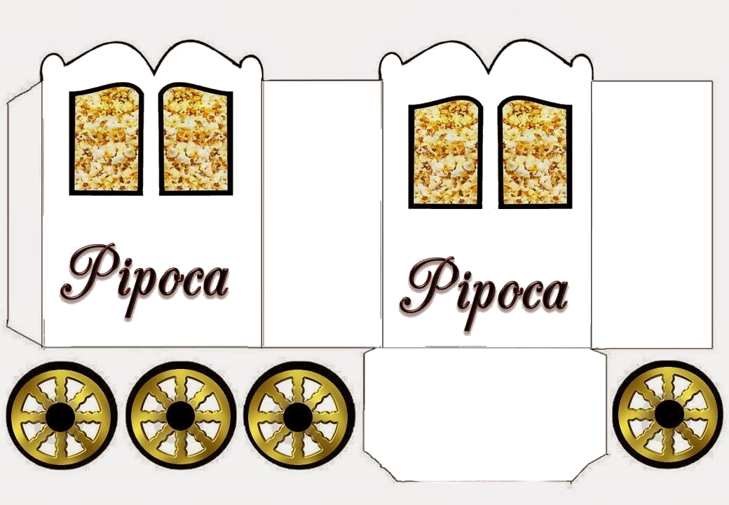 Carrinho De Pipoca - Molde Carrinho De Pipoca Png (1040x720), Png Download