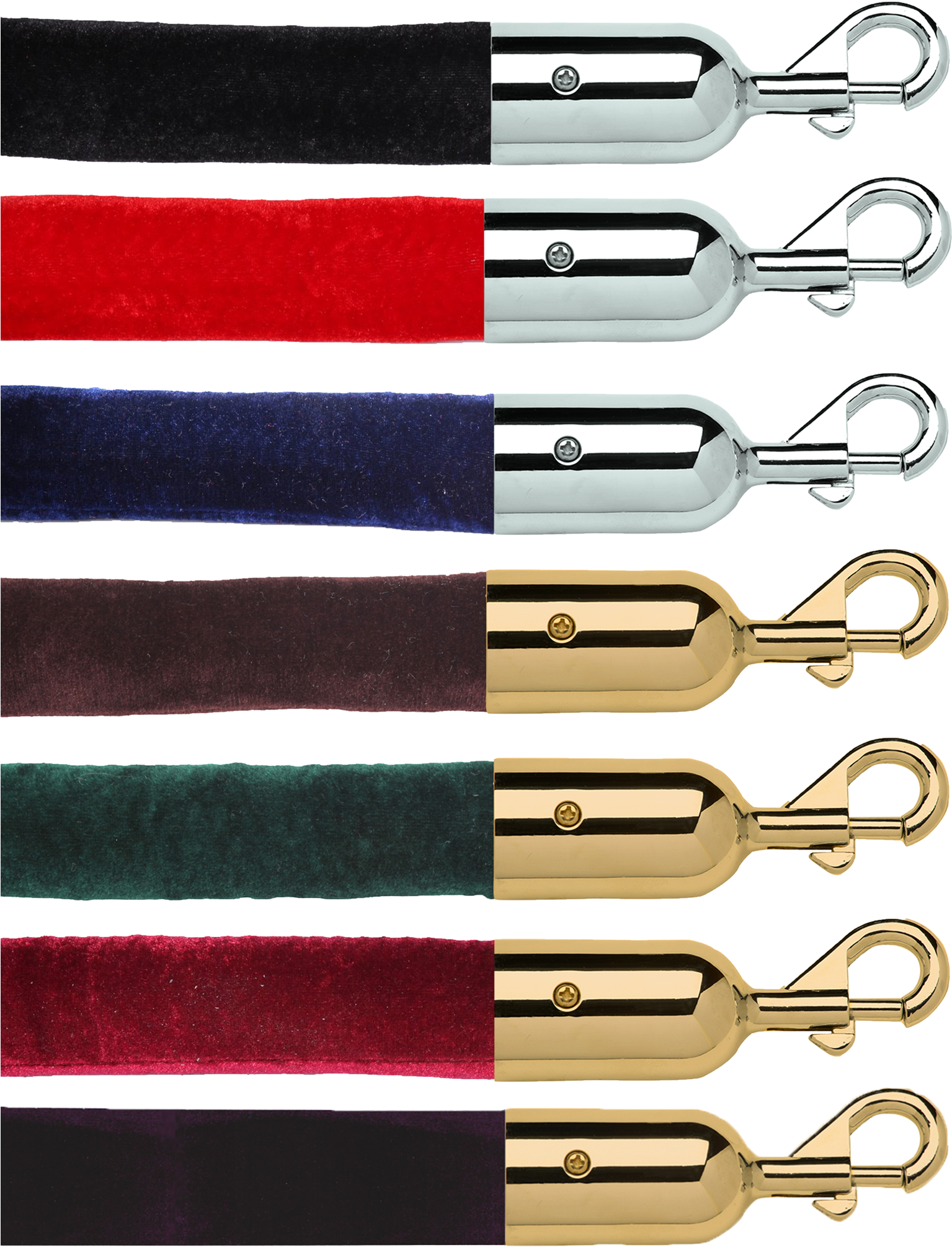 7 Velour Stanchion Rope Colors - Gold Twisted Barrier Rope With Gold Ends (1600x2100), Png Download